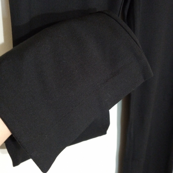 Cabi black boot cut career pant with back zip entry faux pockets women size 10L - Picture 4 of 11